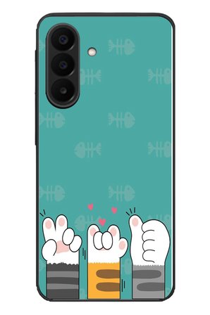 Samsung Galaxy A27 Uyumlu Kedi Patileri Baskılı Silikon Kılıf