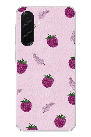 Samsung Galaxy A36 Uyumlu Çilekler Pembesi Baskılı Silikon Kılıf
