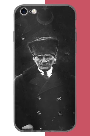 iPhone 6 - 6S Uyumlu atatürk 2 Baskılı Silikon Kılıf