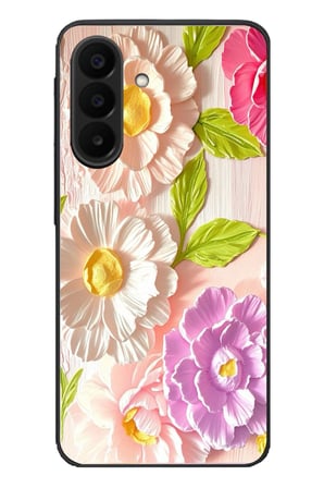 Samsung Galaxy A27 Uyumlu Beyaz Papatyalar Baskılı Silikon Kılıf