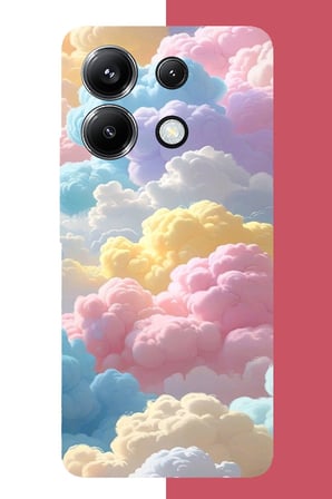 Poco X6 PRO Uyumlu renkli bulut Baskılı Silikon Kılıf
