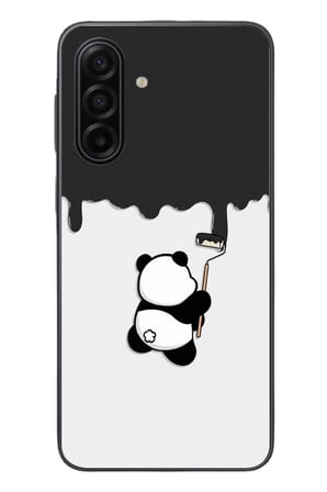 Samsung Galaxy A17 Uyumlu Boyacı Panda Baskılı Silikon Kılıf