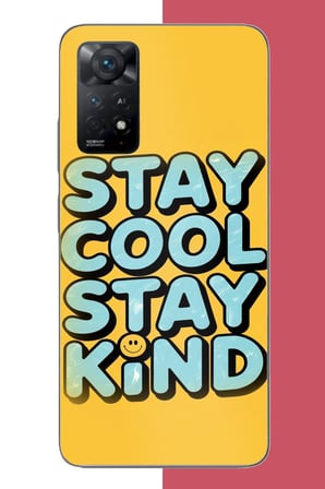 Redmi Note 11E Uyumlu sakin ol nazik ol Baskılı Silikon Kılıf