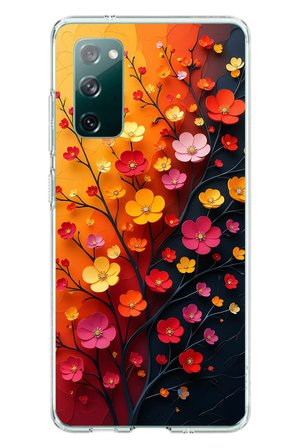 Samsung Galaxy S20 FE Uyumlu Sonbahar Çiçekleri Baskılı Silikon Kılıf