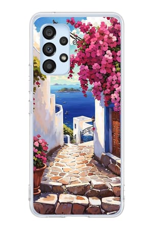 Samsung Galaxy A53 Uyumlu Ege'nin Kayıp Sokakları Baskılı Silikon Kılıf