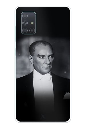 Samsung Galaxy A71 Uyumlu Zarafet ve Asalet: Atatürk Smokinli Baskılı Silikon Kılıf
