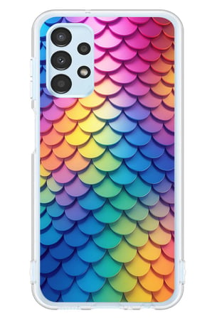 Samsung Galaxy A13 Uyumlu Gökkuşağı Renkleri Baskılı Silikon Kılıf