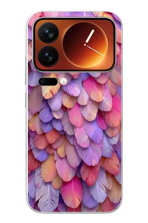 Xiaomi 17 Pro Max Uyumlu Tüylü Kalpler Baskılı Silikon Kılıf