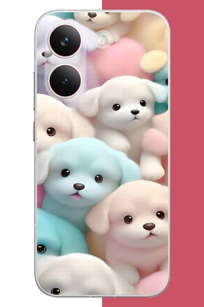 Poco X8 Pro Uyumlu sevimli renkli köpek Baskılı Silikon Kılıf