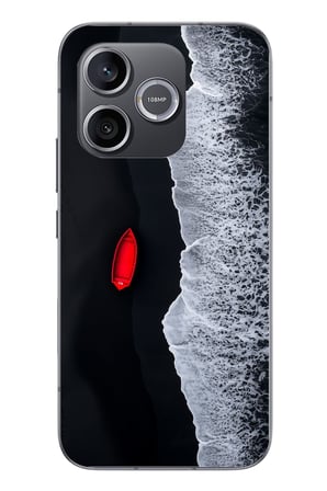 Honor 600 Uyumlu Kırmızı Tekne Yalnız Baskılı Silikon Kılıf
