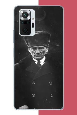 Redmi Note 10 PRO Uyumlu atatürk 2 Baskılı Silikon Kılıf