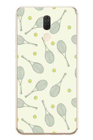 Huawei Mate 10 Lite Uyumlu Tenis Raketleri Baskılı Silikon Kılıf