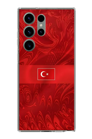 Samsung Galaxy S23 ULTRA Uyumlu Türk Milli Takım Desenli Forma Baskılı Silikon Kılıf