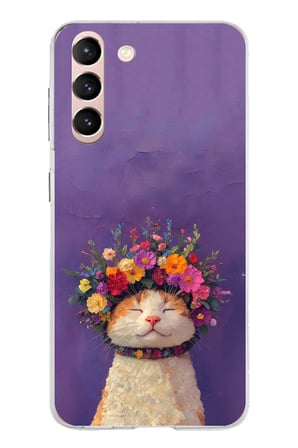 Samsung Galaxy S21 Uyumlu Frida Catlo kedi Baskılı Silikon Kılıf