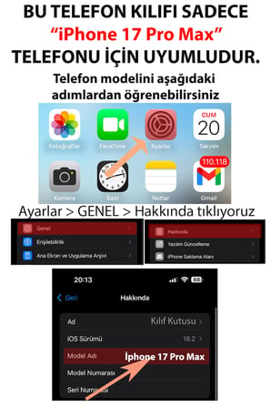 iPhone 17 PRO MAX Uyumlu Tarihi Türk Devletleri Bayrakları Baskılı Silikon Kılıf