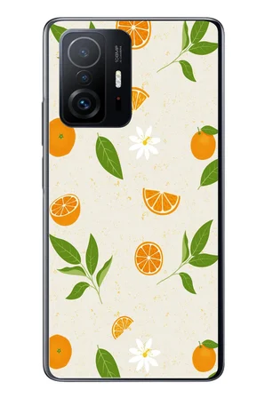Xiaomi Mi 11 T-11 T Pro Uyumlu Mandalinalar Baskılı Silikon Kılıf
