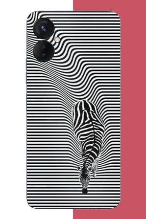 Tecno Spark 9 Pro Uyumlu Abstract zebra Baskılı Silikon Kılıf