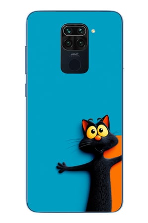 Redmi Note 9 Uyumlu Kedi Uyarısı Baskılı Silikon Kılıf