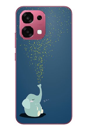 Oppo A6 PRO
 Uyumlu Uyuyan Fil Baskılı Silikon Kılıf