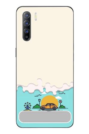 Oppo Reno 3 Uyumlu Tatil Yolu Baskılı Silikon Kılıf