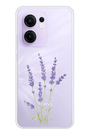 OPPO Reno 13F Uyumlu Lavanta Çiçek Tasarımlı Baskılı Silikon Kılıf