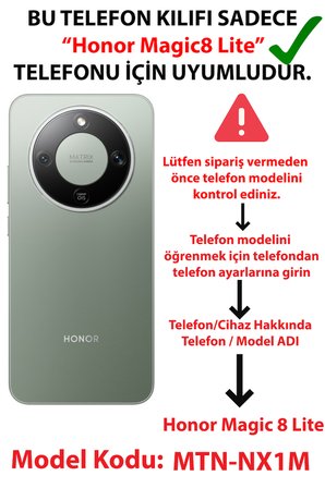 Honor Magic 8 Lite Uyumlu Romantik Sevimli Ayıcık Baskılı Silikon Kılıf