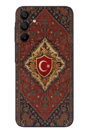 Samsung Galaxy A15 Uyumlu Türkiye Bayraklı Halı Baskılı Silikon Kılıf