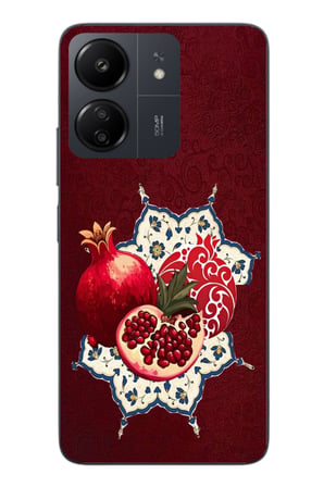 Redmi 13C Uyumlu Nar Retro Baskılı Silikon Kılıf