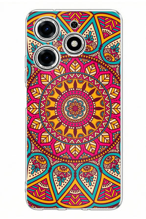 Tecno Spark 10 Pro Uyumlu Mandala Baskılı Silikon Kılıf