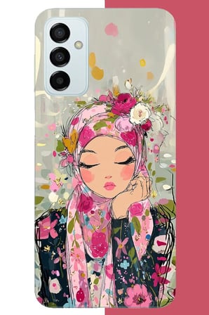 Samsung Galaxy M14 Uyumlu Çiçekli Şal Baskılı Silikon Kılıf