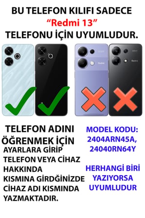 Redmi 13 Uyumlu Atatürk Portre Kolaj Baskılı Silikon Kılıf