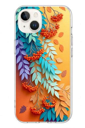 İphone 13/14 Uyumlu Pastoral Çicekler Baskılı Silikon Kılıf