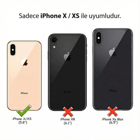 iPhone X-XS Uyumlu Mavi Çiçekler Baskılı Silikon Kılıf