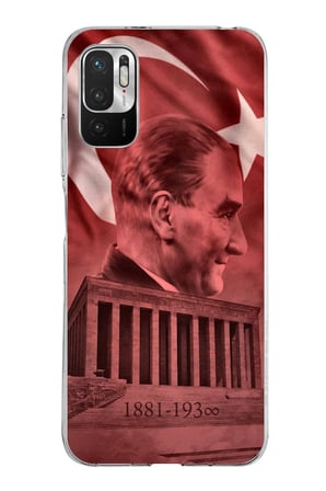 Redmi Note 10 5G Uyumlu Atatürk Portresi ve Anıtkabir Baskılı Silikon Kılıf