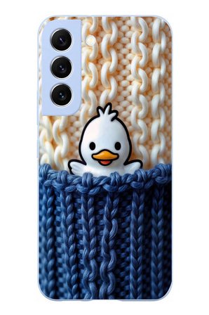 Samsung Galaxy S22 Uyumlu Gülen Ördek Yavrusu Baskılı Silikon Kılıf