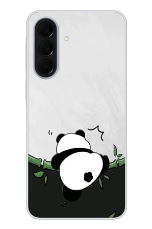 Samsung Galaxy A37 Uyumlu Bambuya Çıkan Panda Baskılı Silikon Kılıf