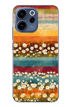 Oppo Reno 15F Uyumlu Çiçek Katmanları Baskılı Silikon Kılıf