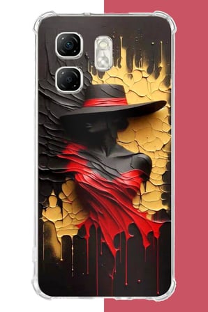 Infinix Hot 50i - Smart 9 Uyumlu gölgedeki kadın Baskılı Silikon Kılıf