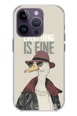 iPhone 14 PRO MAX Uyumlu Everything is fine Baskılı Silikon Kılıf