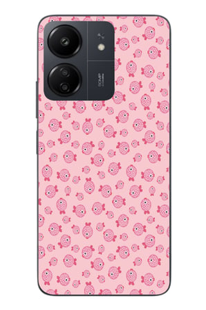 Redmi 13C Uyumlu Pembe Balıklar Baskılı Silikon Kılıf