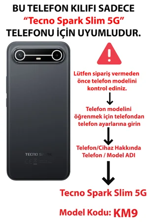 Tecno Spark Slim 5G Uyumlu Türk Milli Takım Parçalı Forma Baskılı Silikon Kılıf