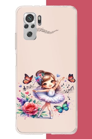Redmi Note 10 / 10S Uyumlu minik balerin3 Baskılı Silikon Kılıf