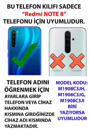 Redmi Note 8 Uyumlu Romantik Sevimli Ayıcık Baskılı Silikon Kılıf