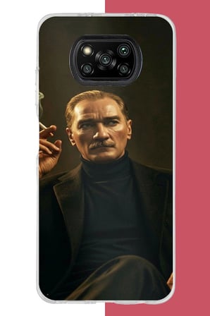 Poco X3-X3 PRO-NFC Uyumlu atatürk Baskılı Silikon Kılıf