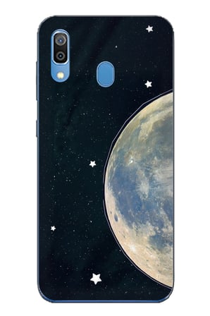 Samsung Galaxy A20-A30 Uyumlu Minimalist Galaksi Yıldızlı Gece Baskılı Silikon Kılıf