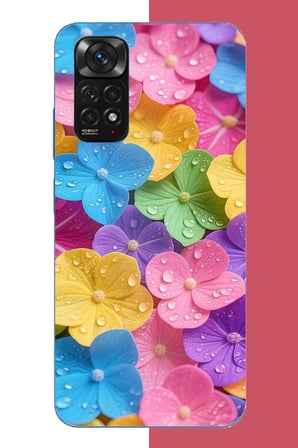Redmi Note 11-11S Uyumlu Renkli Çiçek Bahçesi Baskılı Silikon Kılıf