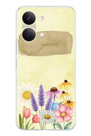 POCO X8 PRO MAX Uyumlu Sulu Boya Dokulu Vazoda Çiçek Desenli Baskılı Silikon Kılıf