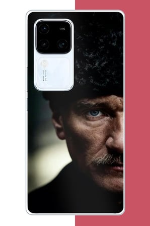 Vivo V30 Uyumlu Atatürk4 Baskılı Silikon Kılıf