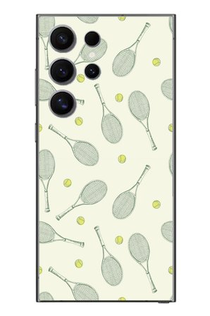 Samsung Galaxy S24 Ultra Uyumlu Tenis Raketleri Baskılı Silikon Kılıf