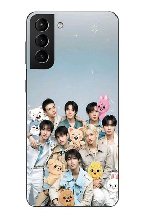 Samsung Galaxy S21 PLUS Uyumlu Tray Kids K-Pop Grubu ve SKZOO Temalı Baskılı Silikon Kılıf